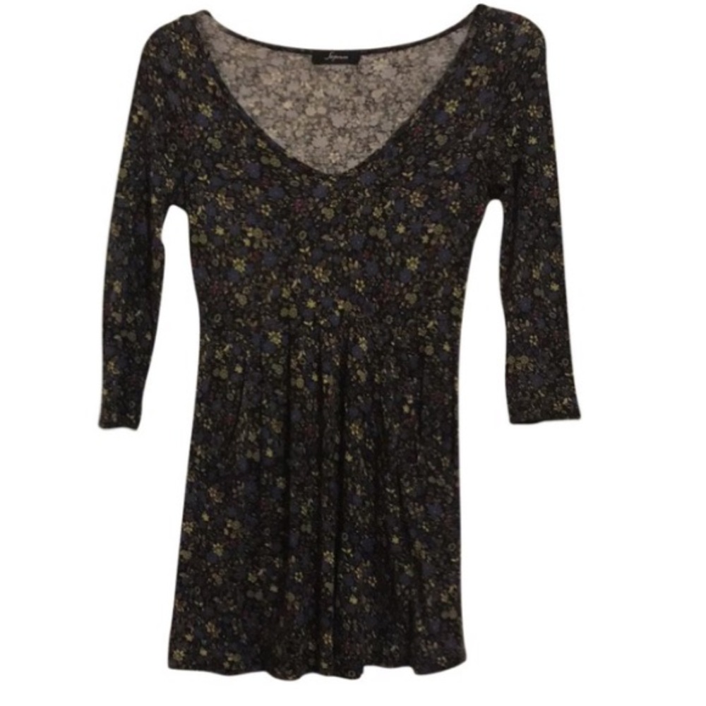 Navy Floral Top